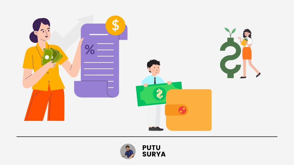 Managing personal finance illustration by Putu Surya Arysoma with digital payment and financial transaction concept